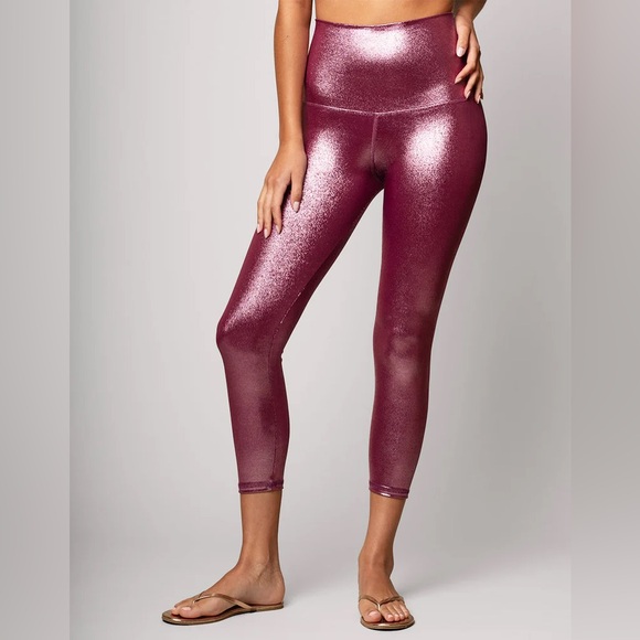 Emily Hsu Designs Leggings Pink Shimmer 2024 Special Edition - Picture 1 of 8